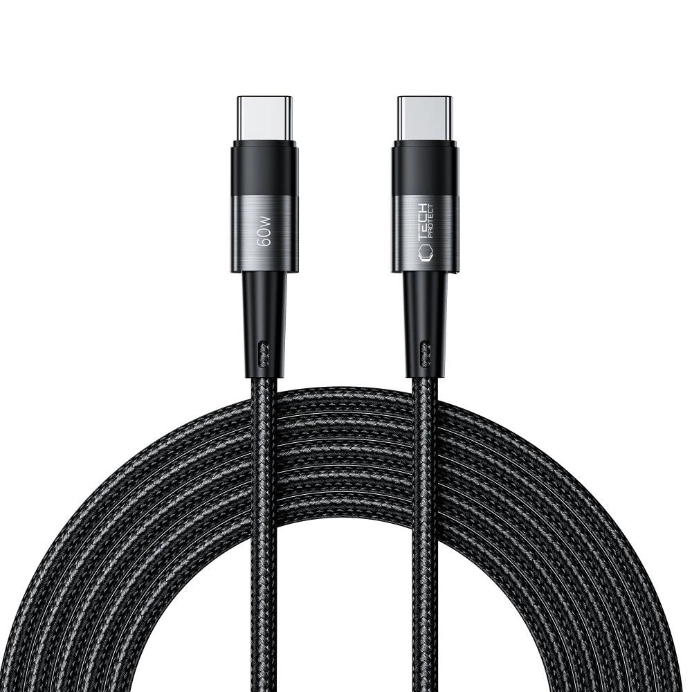Tech-Protect UltraBoost USB-C / USB-C PD-kabel 60W 3A 3m - Grå