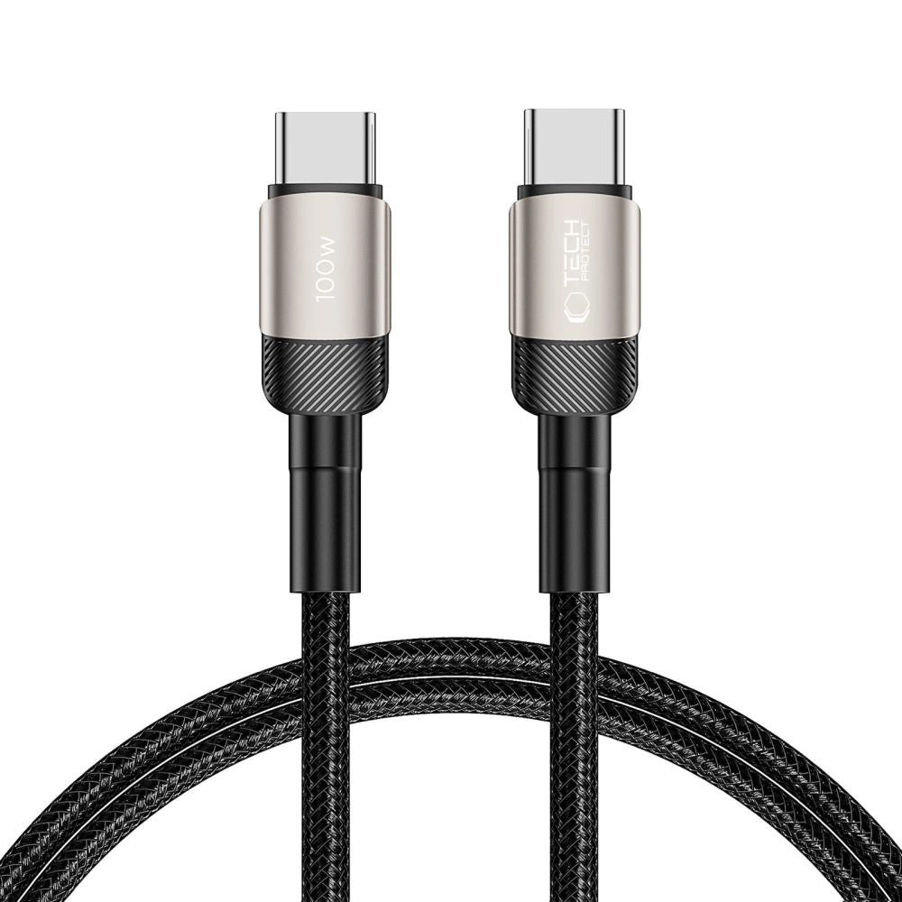 Tech-Protect UltraBoost Evo USB-C / USB-C PD kabel 100W 5A 1m - titanium