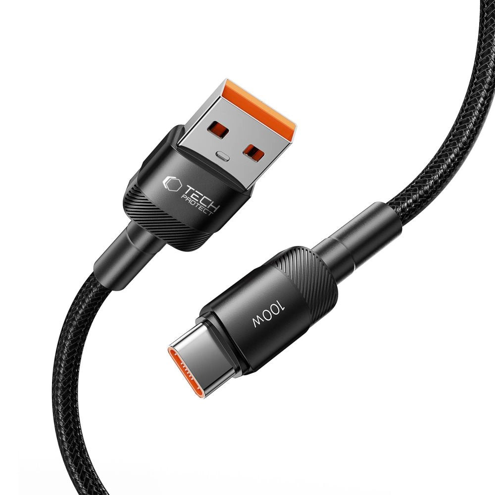 Tech-Protect UltraBoost Evo USB-C / USB-A kabel 100W 5A 1m - sort