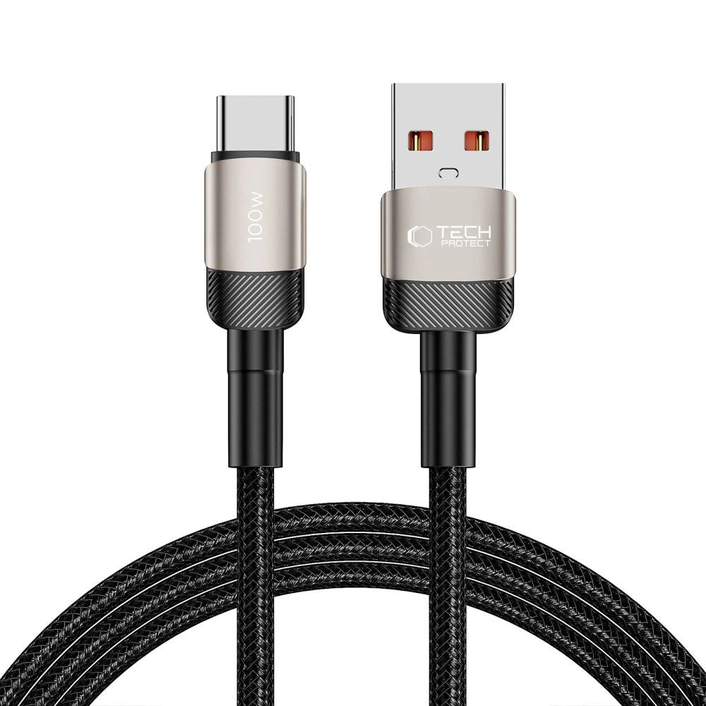 Tech-Protect UltraBoost Evo USB-C / USB-A kabel 100W 5A 2m - titanium