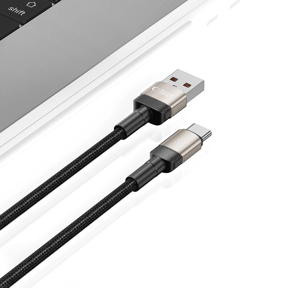 Tech-Protect UltraBoost Evo USB-C / USB-A kabel 100W 5A 1m - titanium