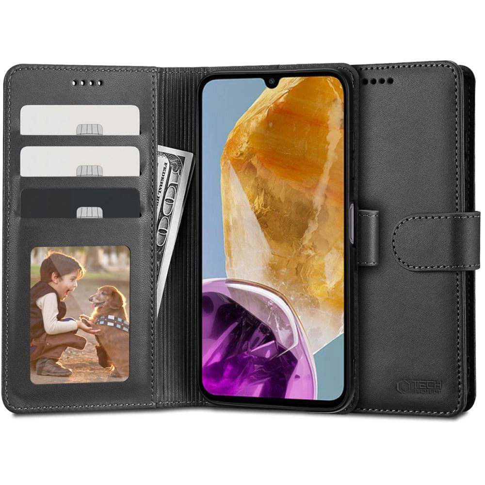 Tech-Protect Wallet Case til Samsung Galaxy M15 5G - sort