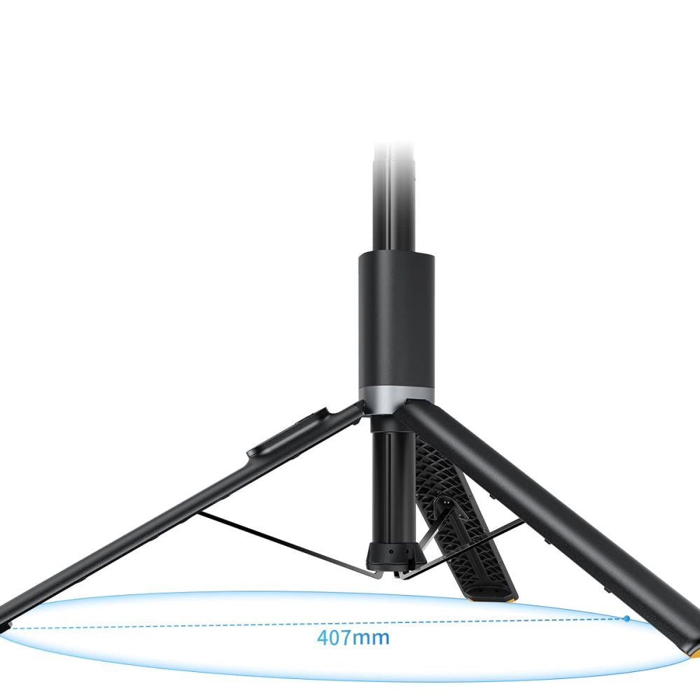 Tech-Protect L08S Bluetooth Selfie Stick med fjernbetjening, Stativ op til 141 cm - sort