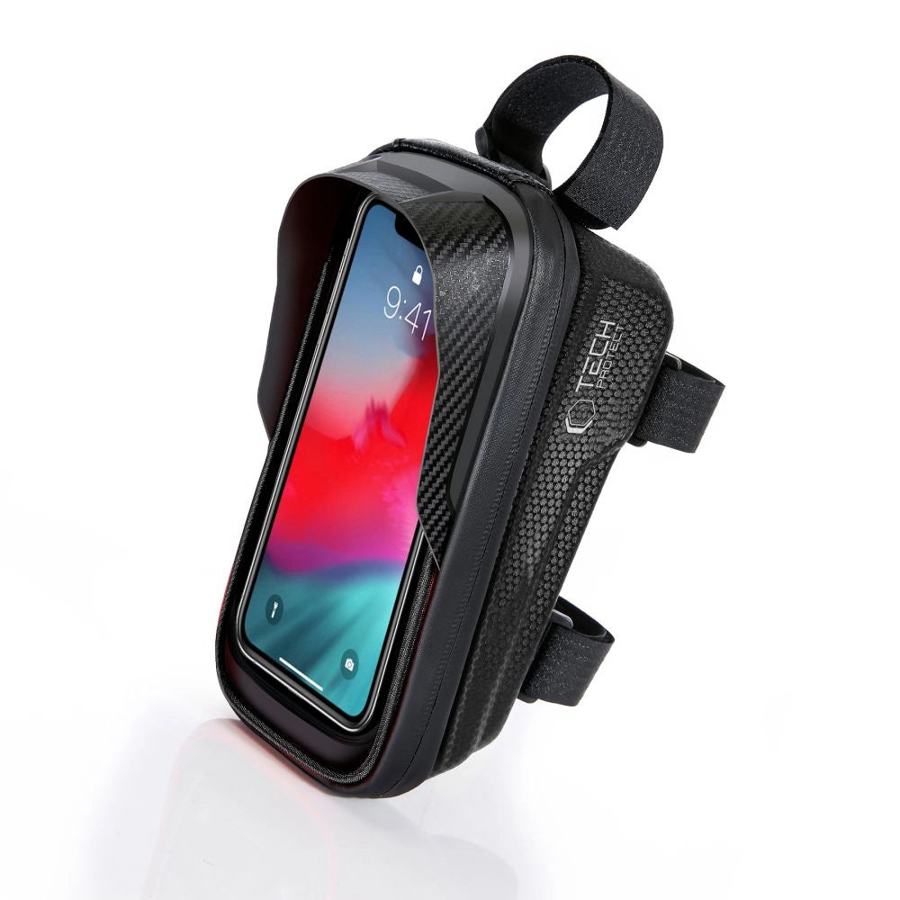 Tech-Protect V2 cykeltaske med telefonrum 1l - sort