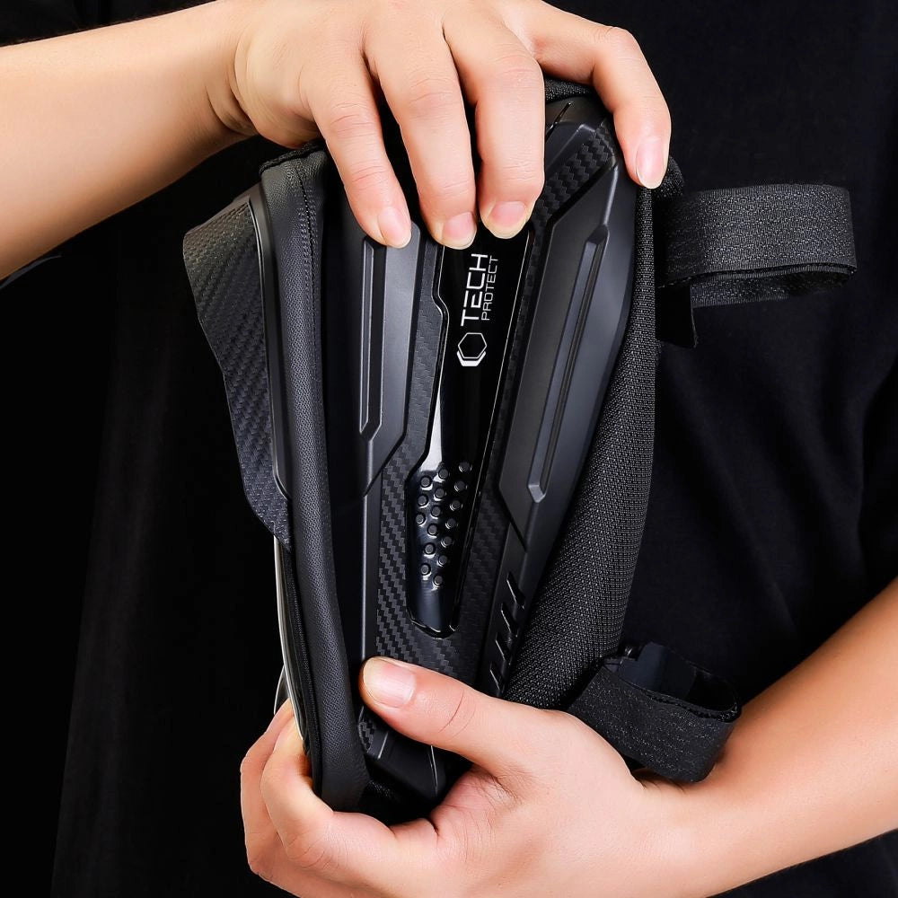 Tech-Protect V2 cykeltaske med telefonrum 1,2 l - sort