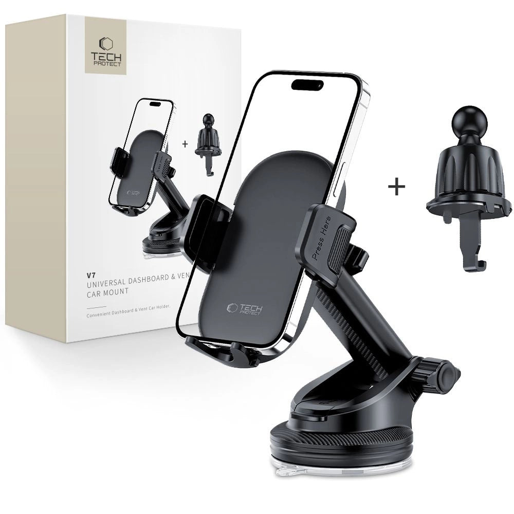 Tech-Protect V7-biltelefonholder til cockpit/luftventil - sort