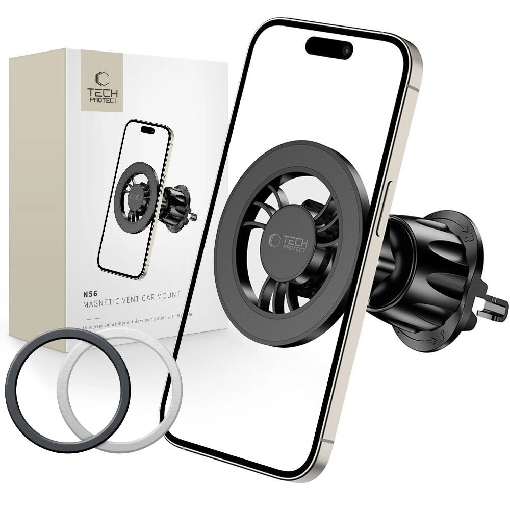 Tech-Protect N56 Magnetisk biltelefonholder med MagSafe til luftventilation - sort