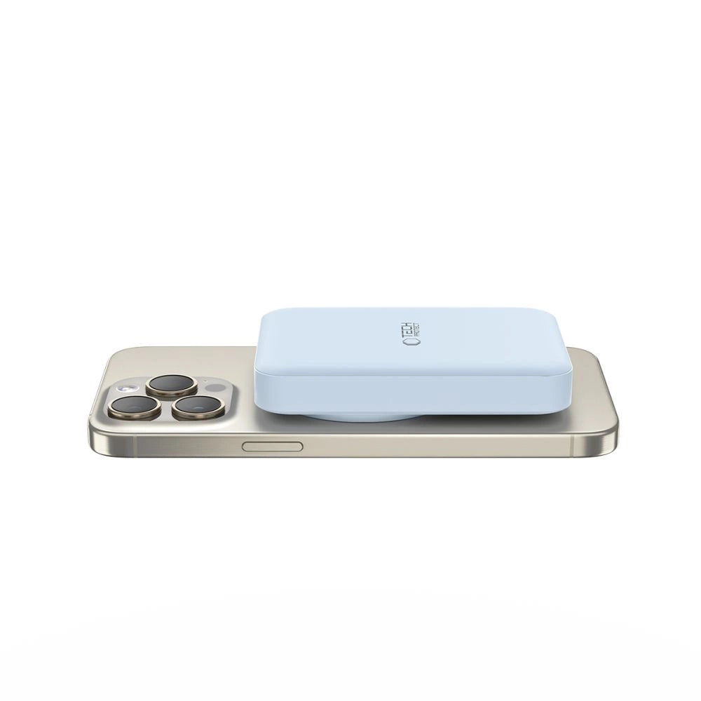 Tech-Protect LifeMag PB11 Powerbank med MagSafe 10000mAh 15W USB-C port - blå + USB-C kabel
