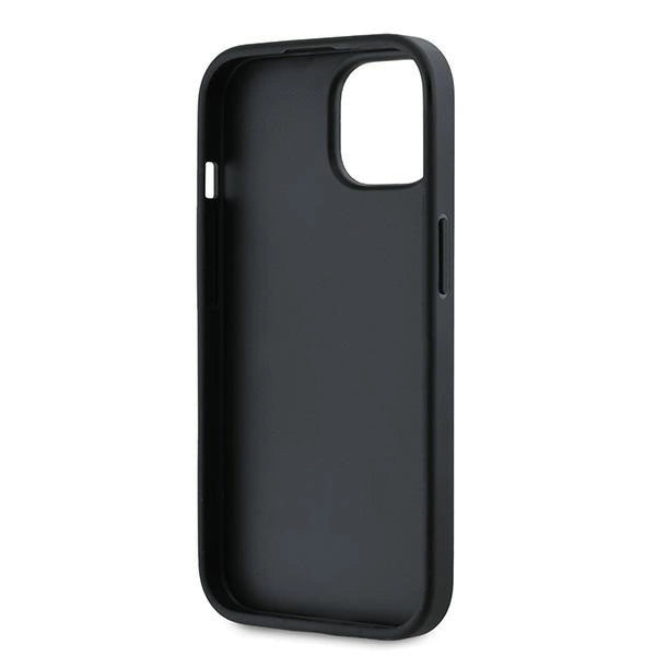 Karl Lagerfeld Diagonal Quilted Script case for iPhone 15 Plus / 14 Plus - black
