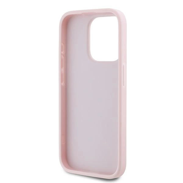 Karl Lagerfeld Diagonal Quilted Script case for iPhone 15 Pro Max - pink