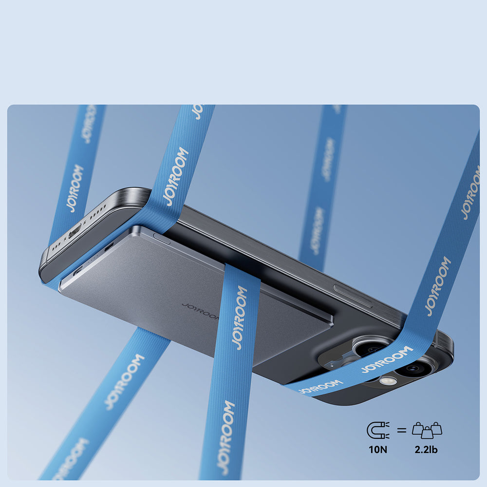 Powerbank Joyroom JR-PBM08 5000mAh 20W ultra-tynn med induktiv opladning - grå