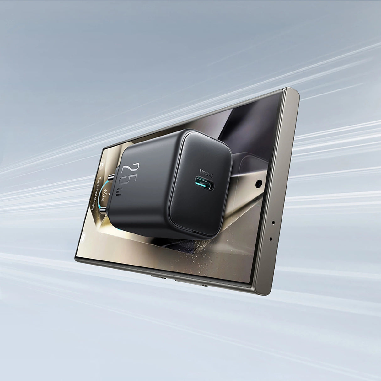 Joyroom JR-TCF23 USB-C 25W SFC / PPS / PD netværksoplader - sort