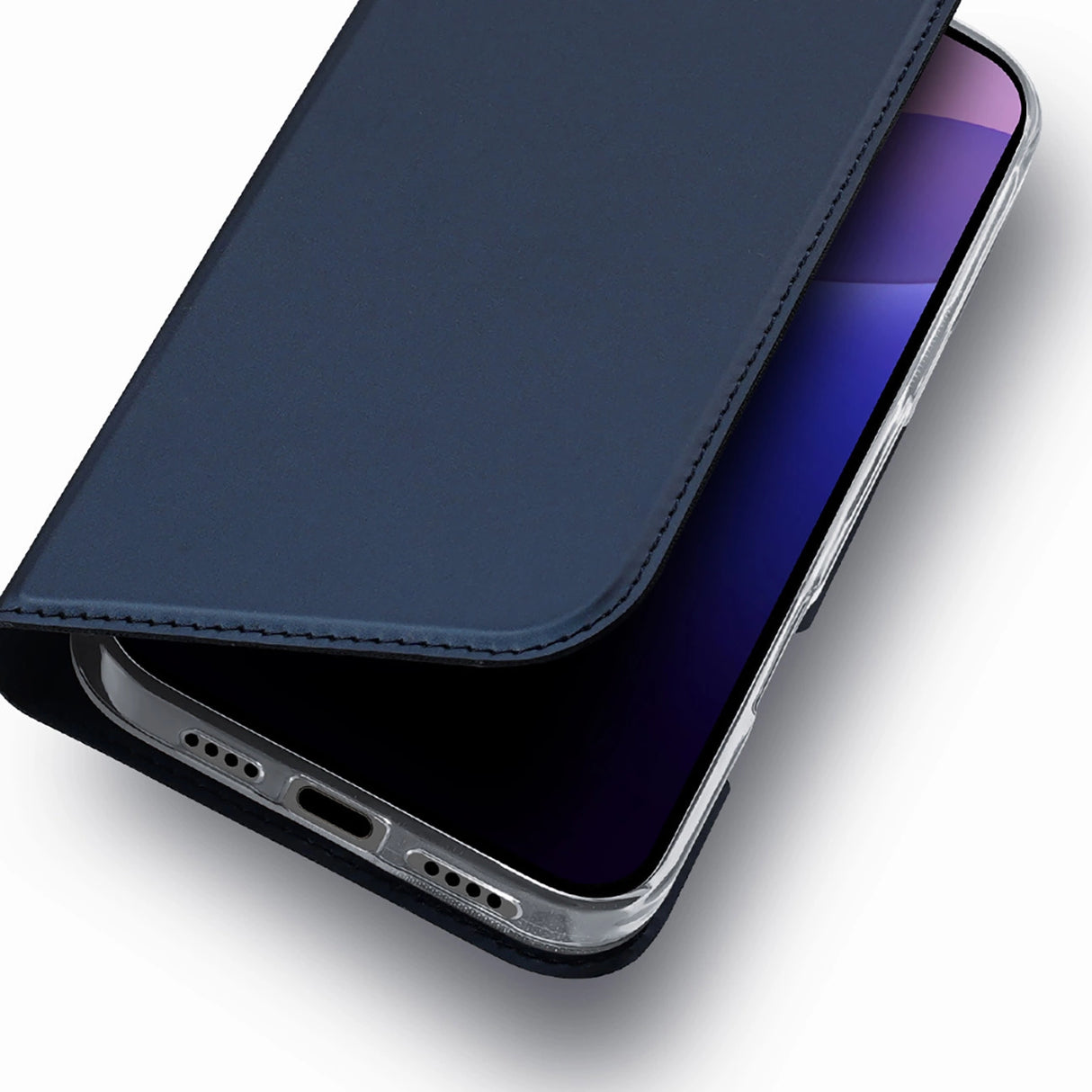 Dux Ducis Skin Pro iPhone 16 Pro Max Case with Flip and Card Slot - Blue