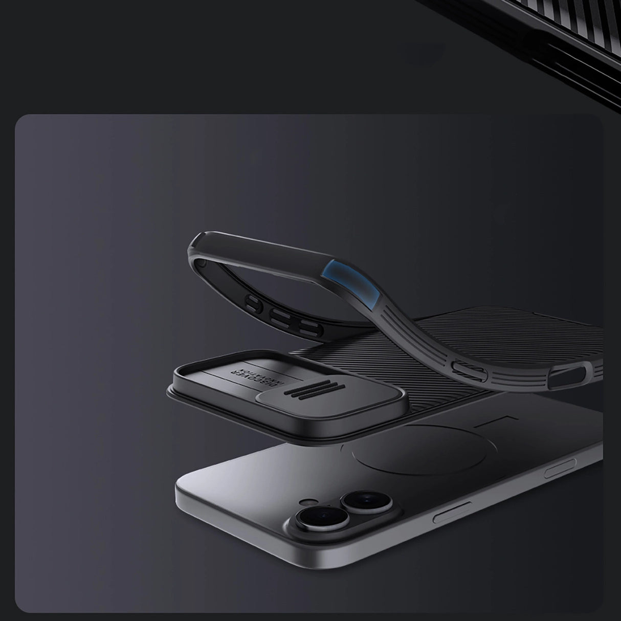 Nillkin CamShield Pro Magnetisk Case til iPhone 16 - sort