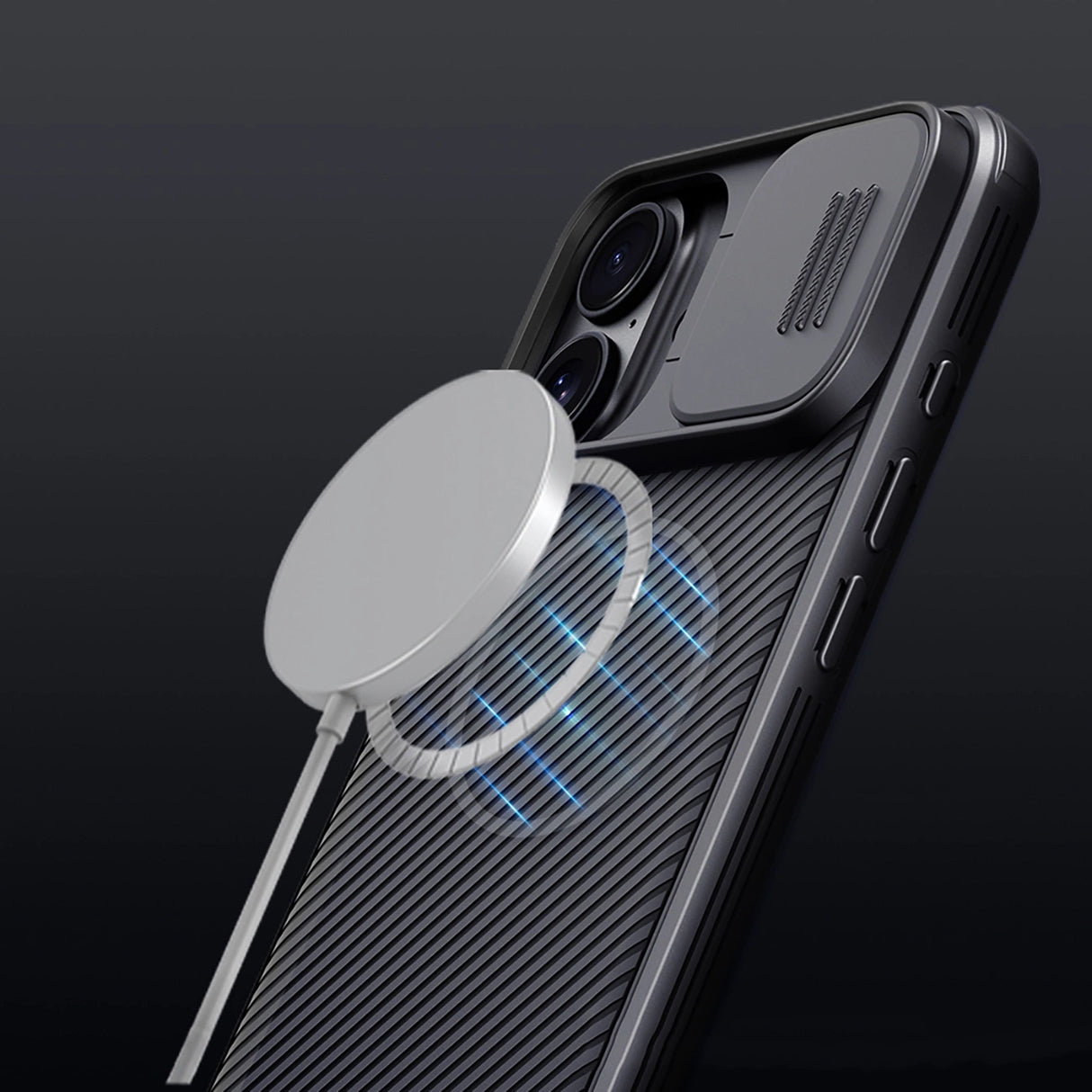 Nillkin CamShield Pro Magnetisk Case til iPhone 16 - sort