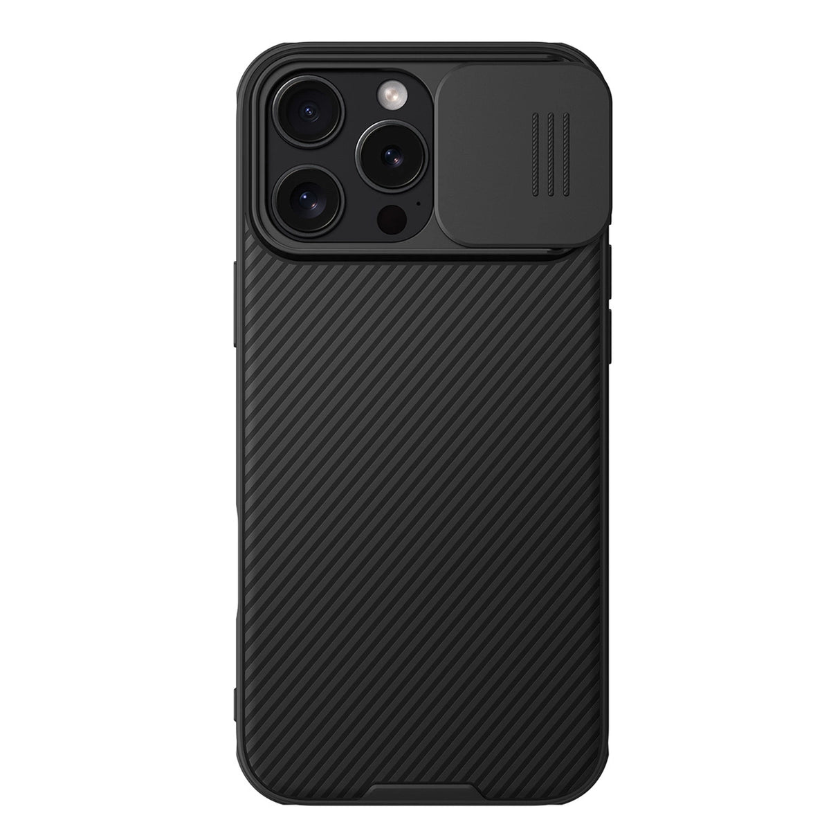 Nillkin CamShield Pro Case til iPhone 16 Pro Max med kameraomslag - sort