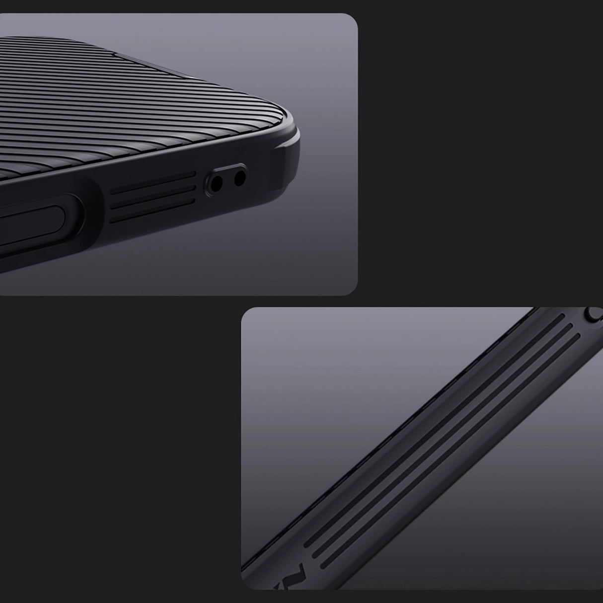 Nillkin CamShield Pro Case til iPhone 16 Pro Max med kameraomslag - sort