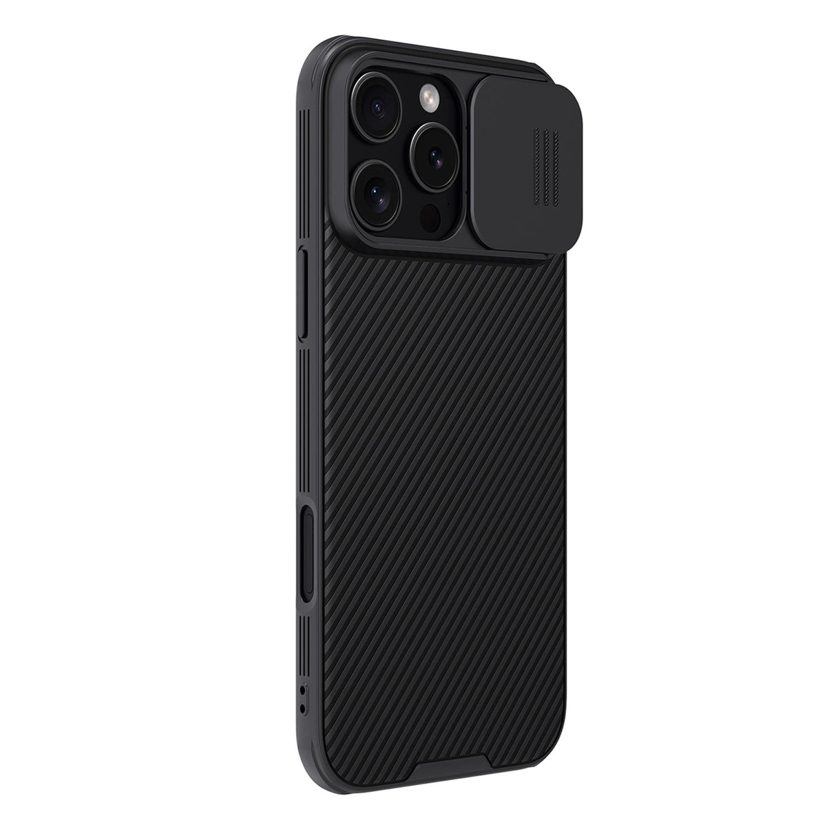 Nillkin CamShield Pro Case til iPhone 16 Pro Max med kameraomslag - sort