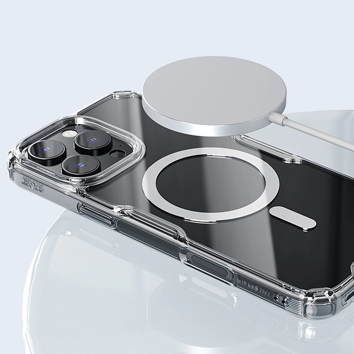 Nillkin Nature Pro Magnetic Case med MagSafe til iPhone 16 - Transparent & Hvid