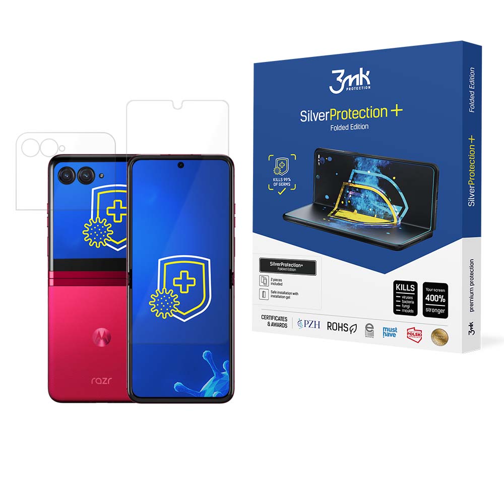 3mk SilverProtection+ Folded Edition beskyttende folie til Motorola razr 40 Ultra / razr+ 2023