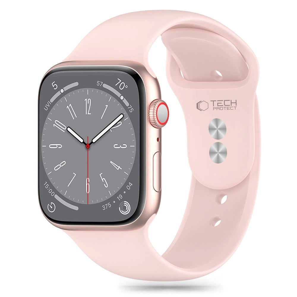 Tech-Protect Silicone Strap til Apple Watch 4 / 5 / 6 / 7 / 8 / 9 / SE (38 / 40 / 41 mm) - Pink
