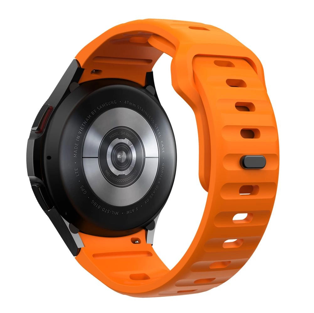 Tech-Protect Silicone Line Strap til Samsung Galaxy Watch 4 / 5 / 5 Pro / 6 / 7 / FE - Orange