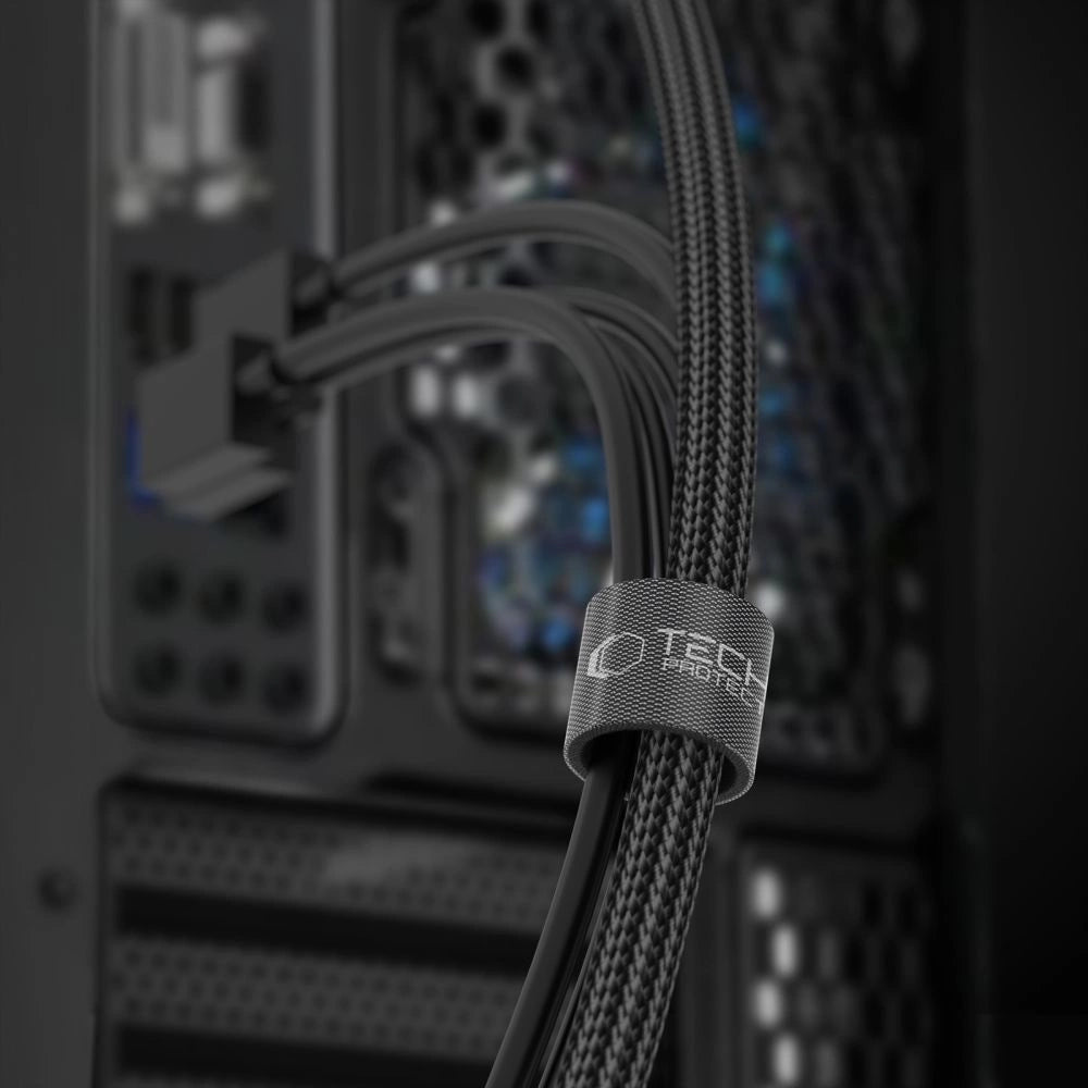 Tech-Protect Velcro Kabel Organizer 3m - sort