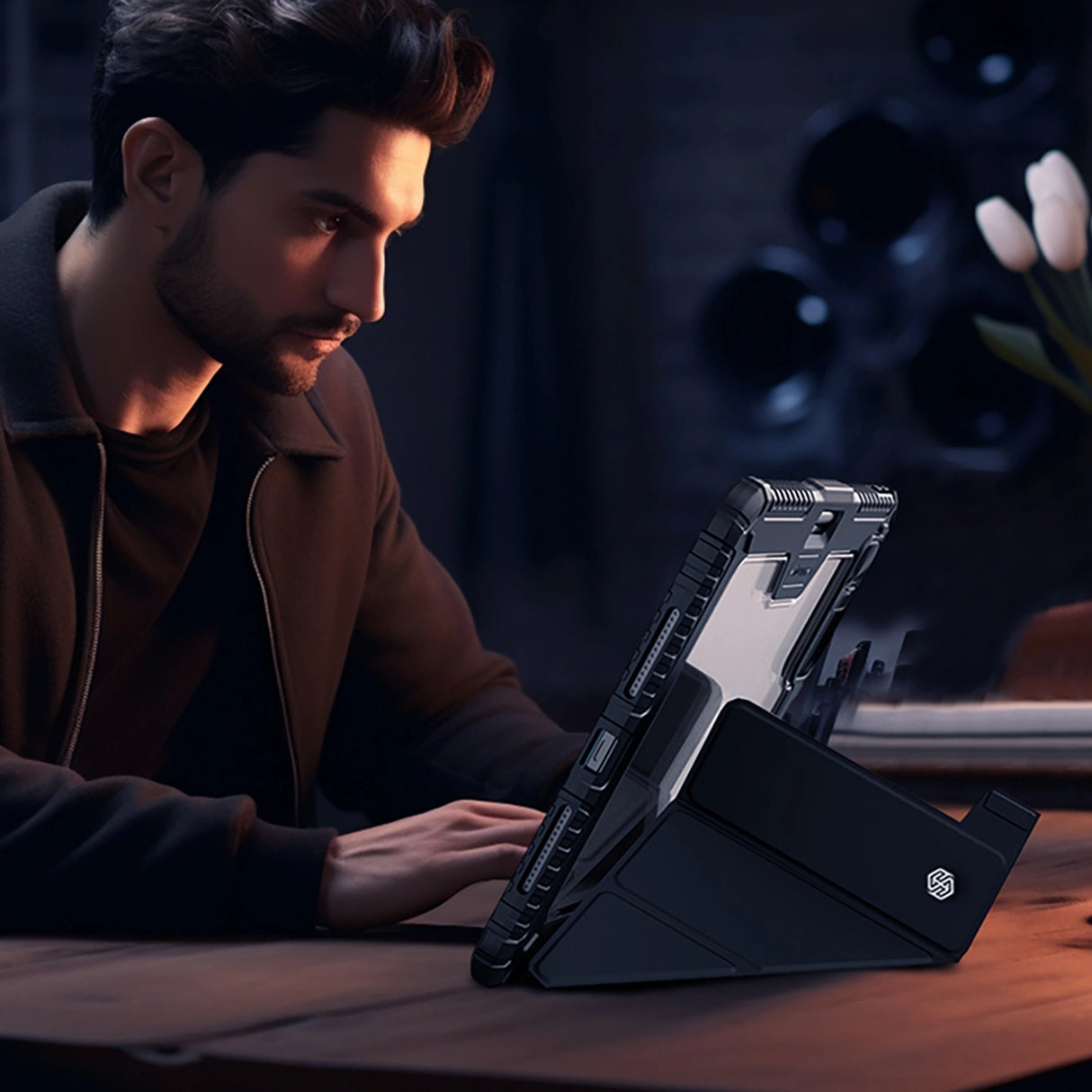 Nillkin Bumper Leather Case Pro til iPad Air 13" (2024) - sort