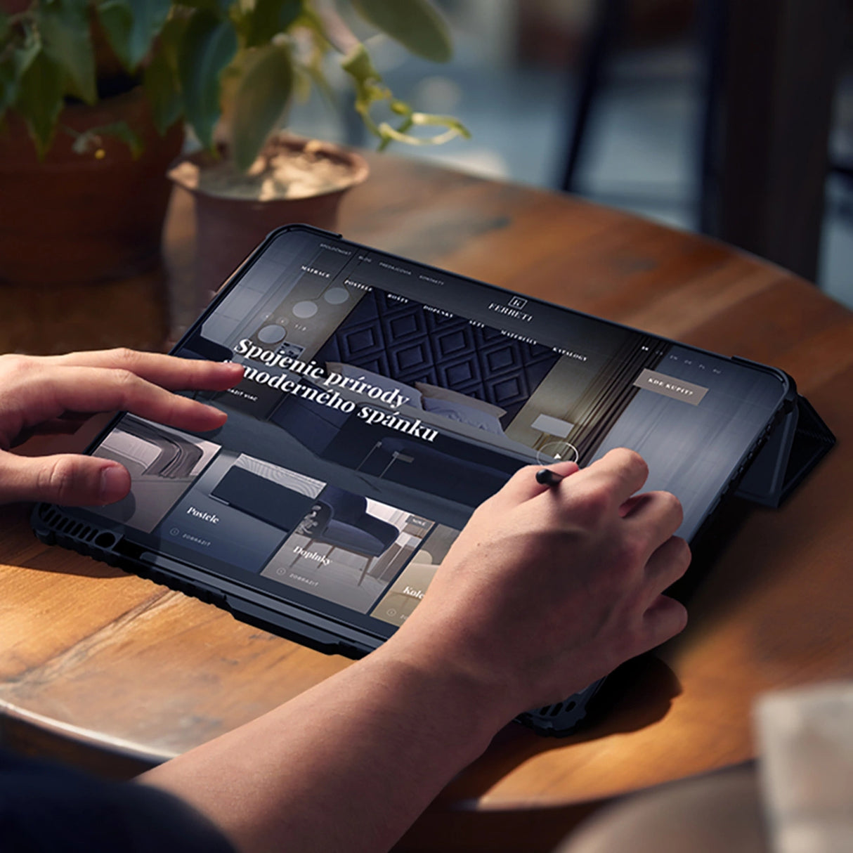 Nillkin Bumper Leather Case Pro til iPad Air 13" (2024) - sort