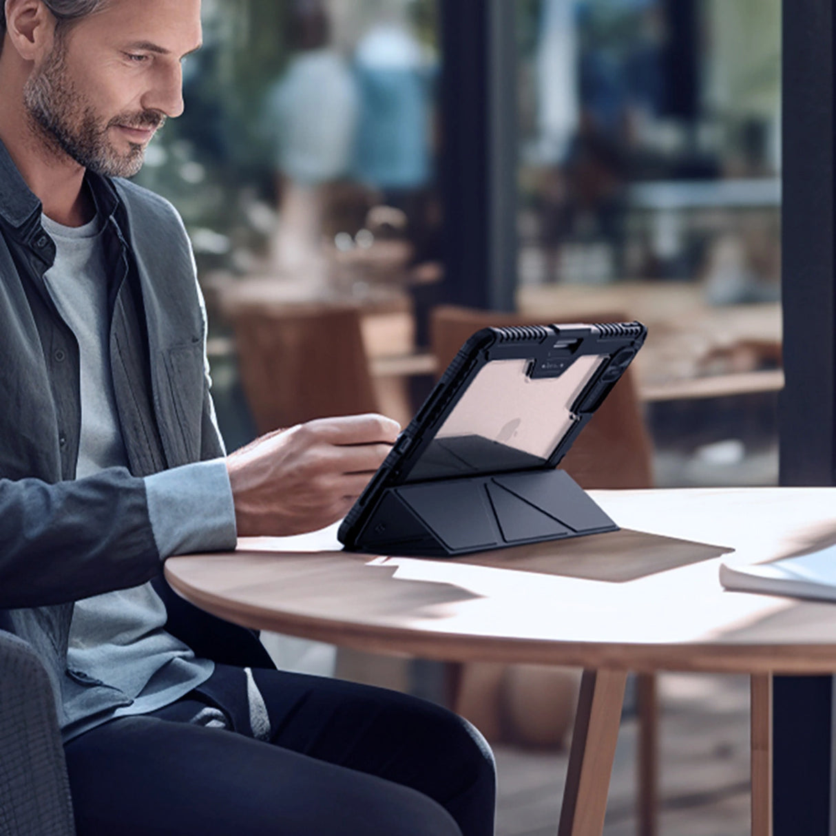 Nillkin Bumper Leather Case Pro til iPad Air 13" (2024) - sort