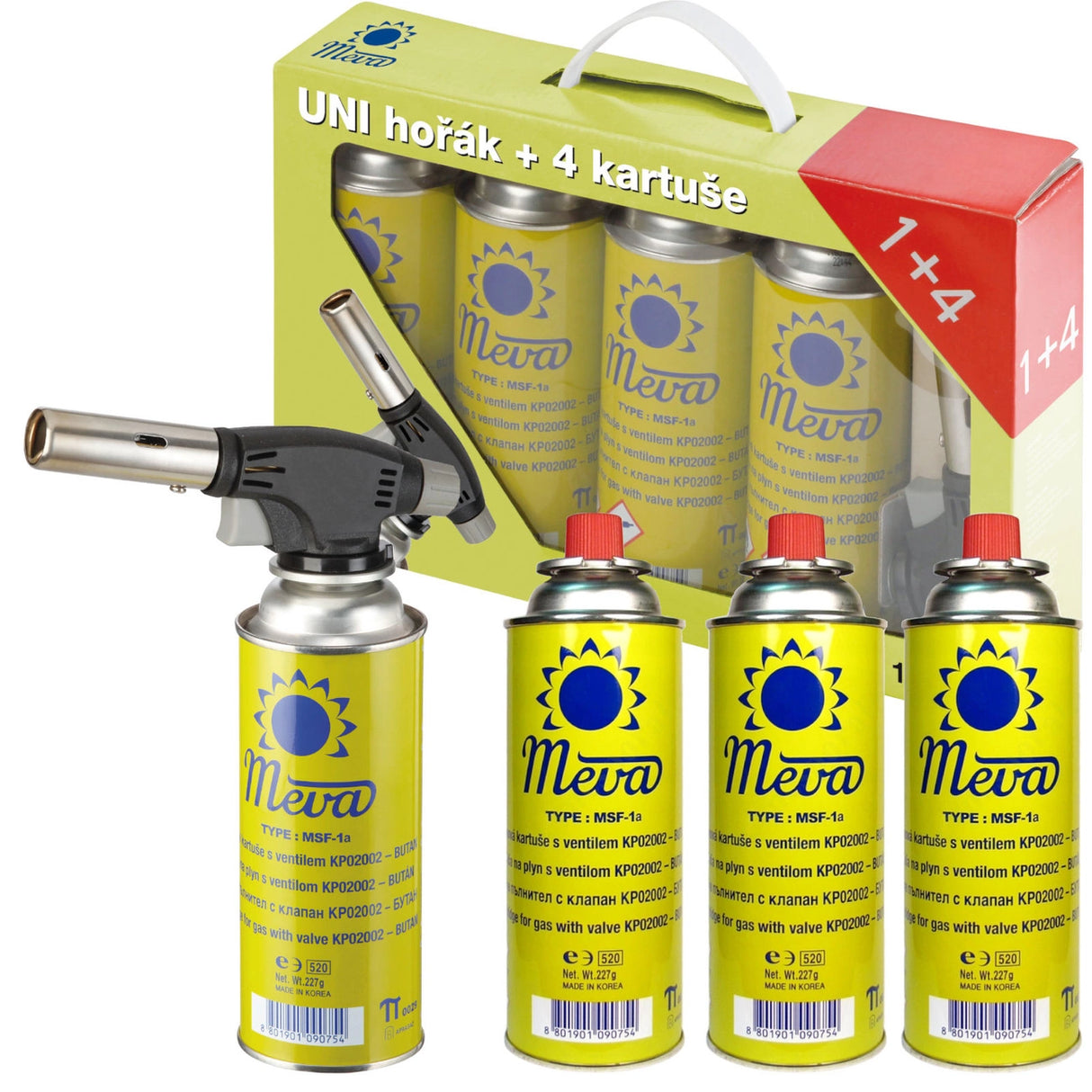 Creme Brulle 1kW gasbrænder SET