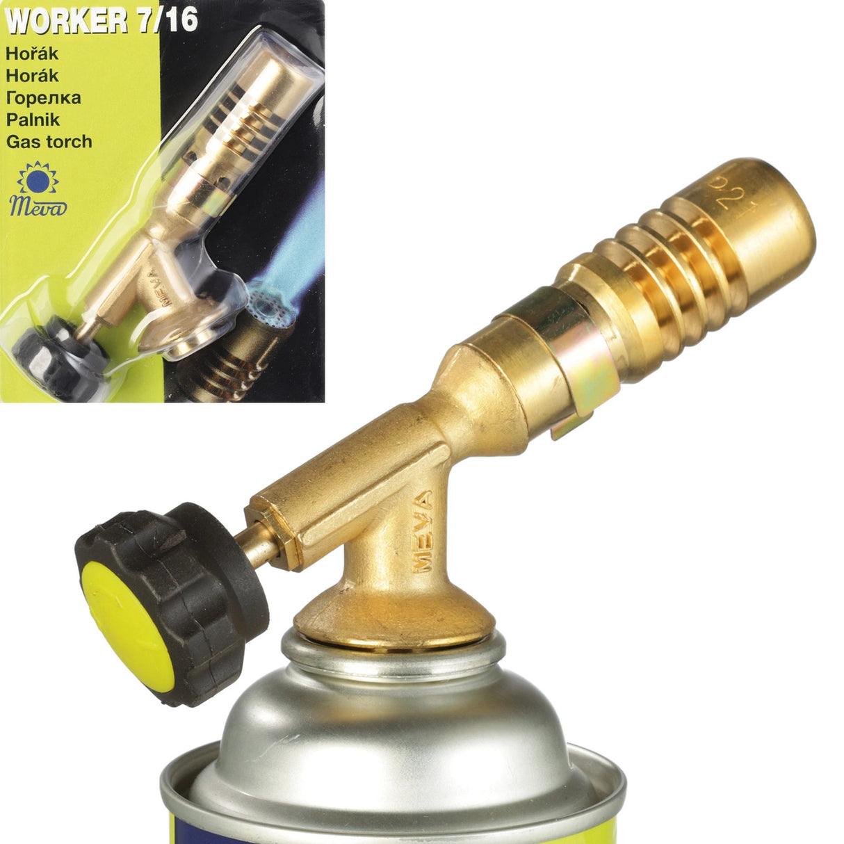 PB patron gasbrænder med 7/16 ventil WORKER 1,8 kW