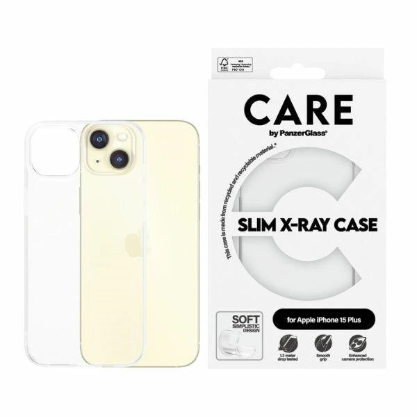CARE af PanzerGlass Slim X-Ray Case til iPhone 15 Plus - Clear