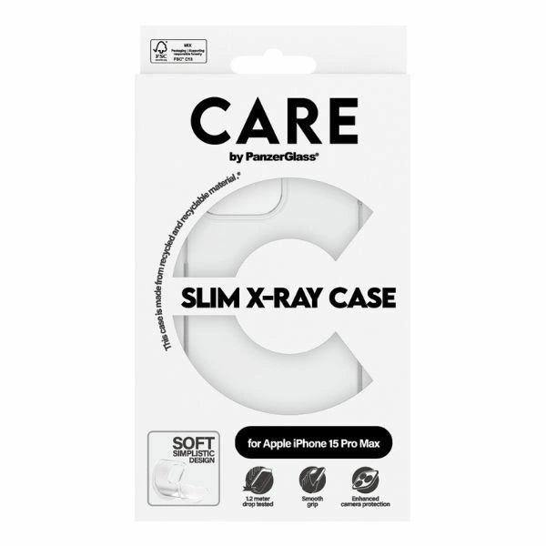 CARE af PanzerGlass Slim X-Ray Case til iPhone 15 Pro Max - Clear