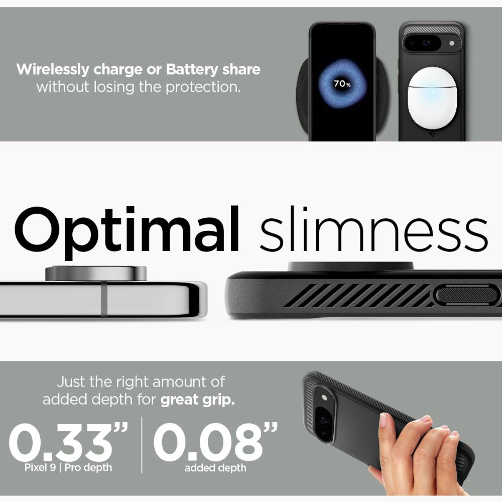 Spigen Rugged Armor Case for Google Pixel 9 / 9 Pro - Black