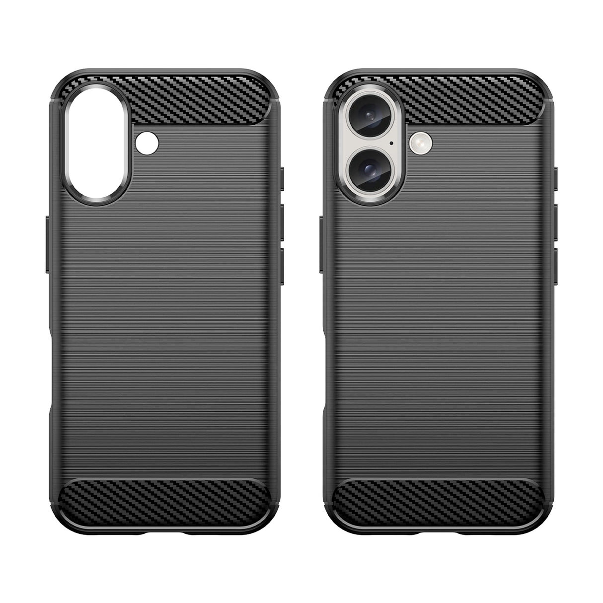 Carbon Case til iPhone 16 Silicone Case - sort