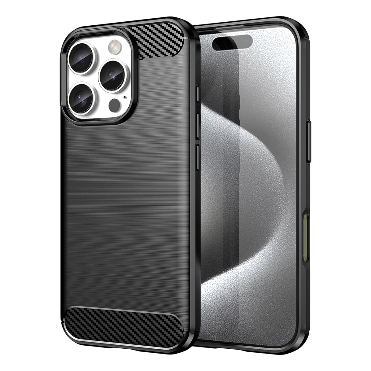 Carbon Case til iPhone 16 Pro - sort