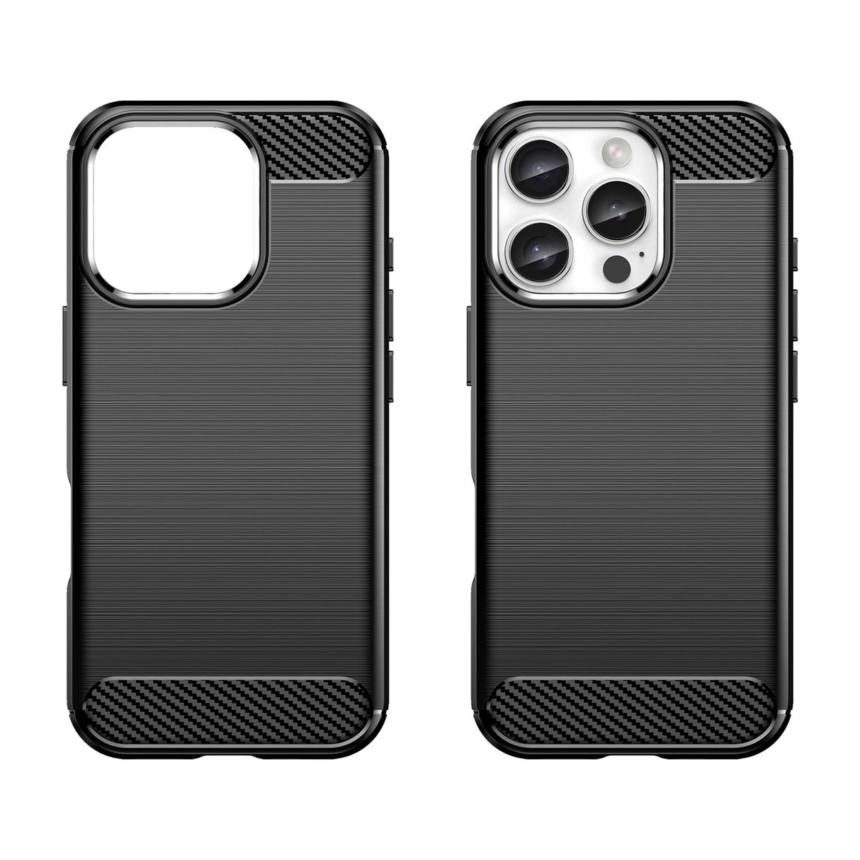 Carbon Case til iPhone 16 Pro Max Silicone Case - sort