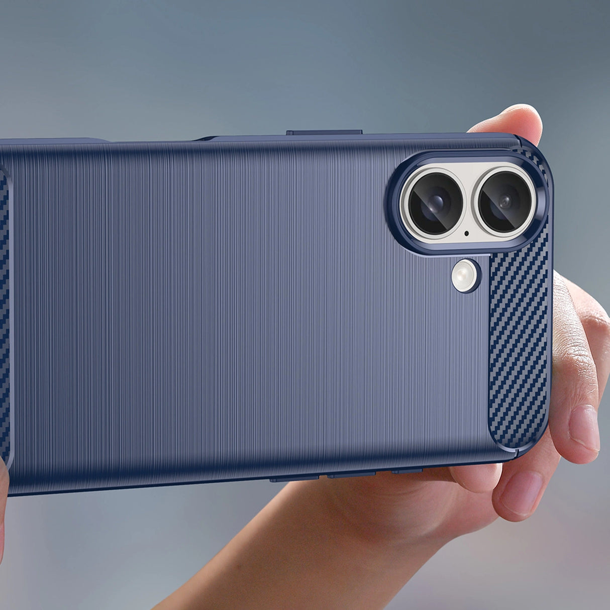 Carbon Case til iPhone 16 Plus - Blå