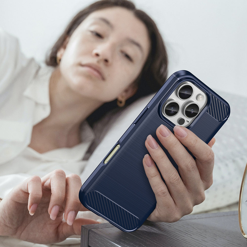 Carbon Case til iPhone 16 Pro - Blå