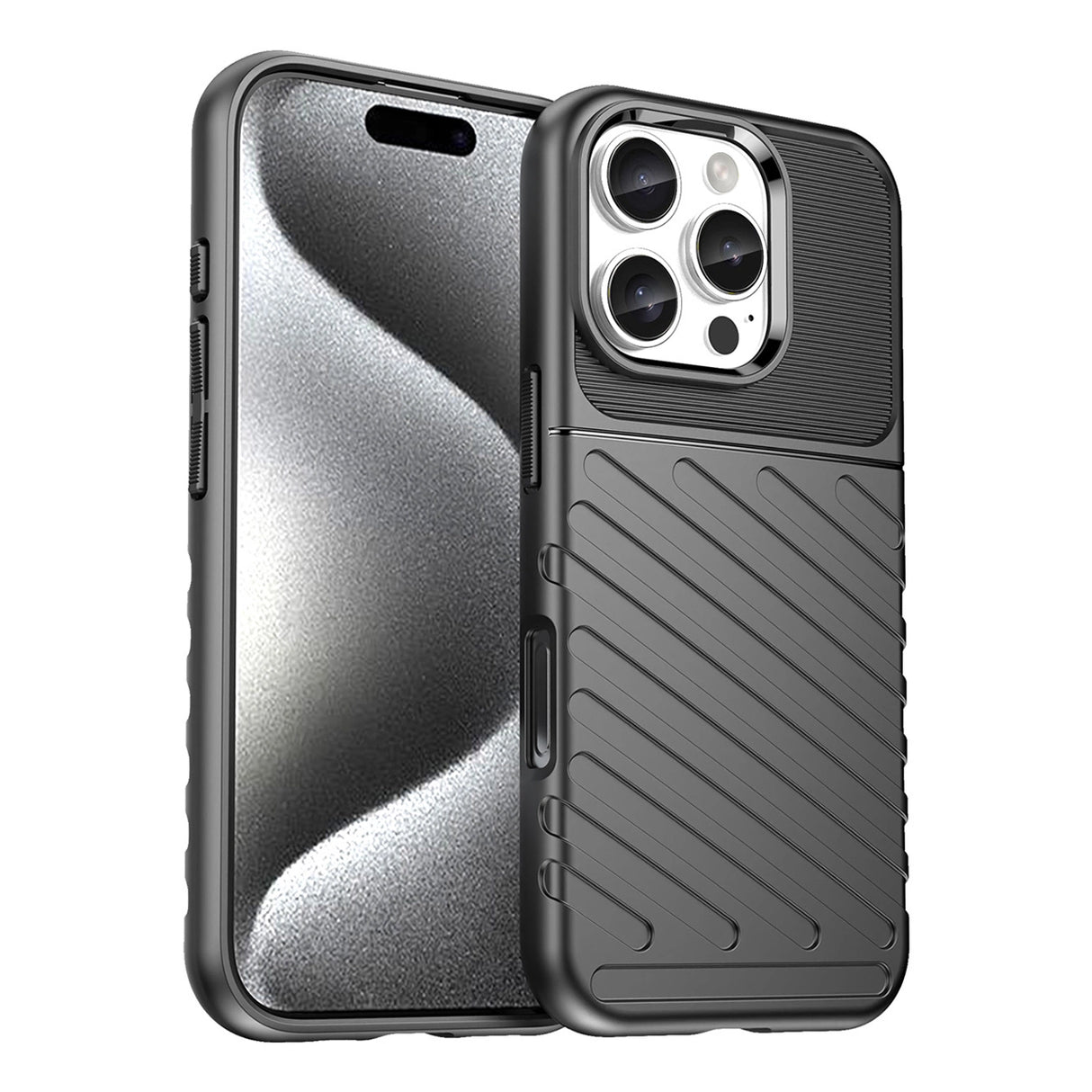 Thunder Case til iPhone 16 Pro Silicone Case - sort
