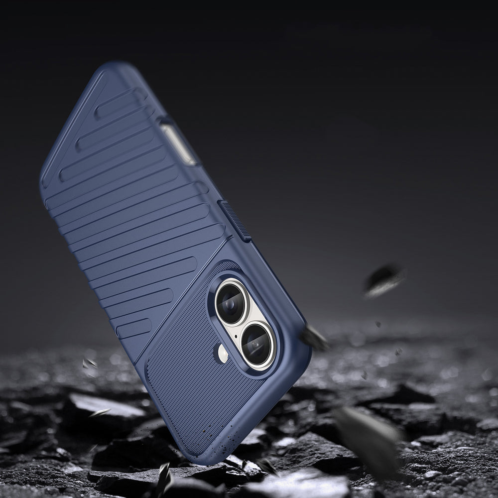 Thunder Case til iPhone 16 Plus Silicone Case - Blå