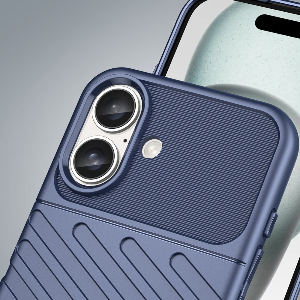 Thunder Case til iPhone 16 Plus Silicone Case - Blå