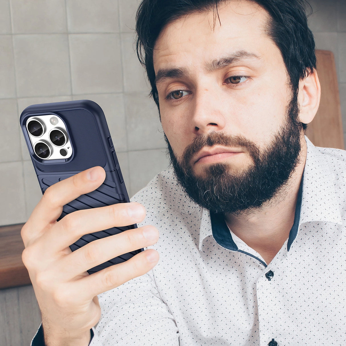 Thunder Case til iPhone 16 Pro Max Silicone Case - Blå