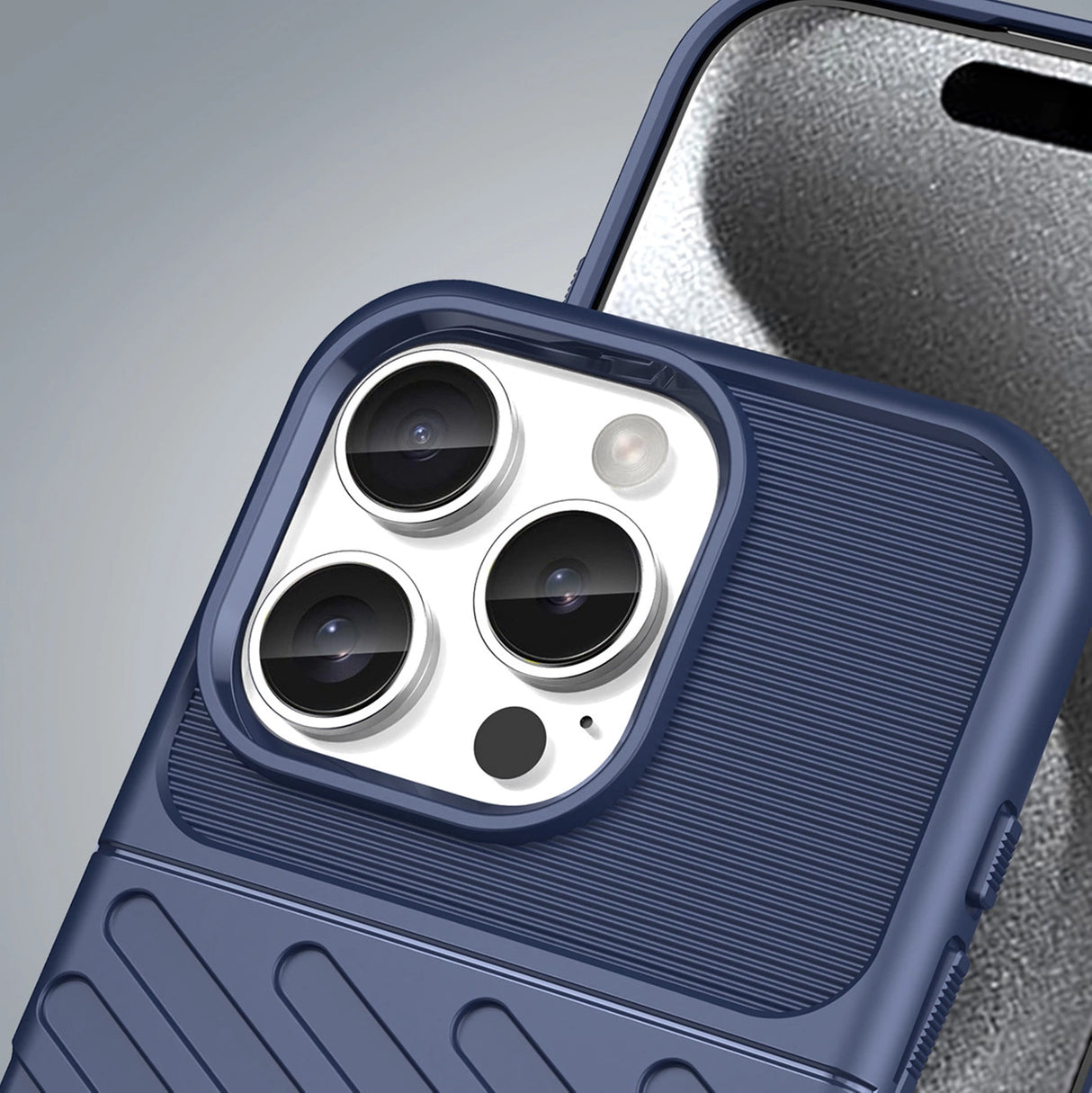 Thunder Case til iPhone 16 Pro Max Silicone Case - Blå