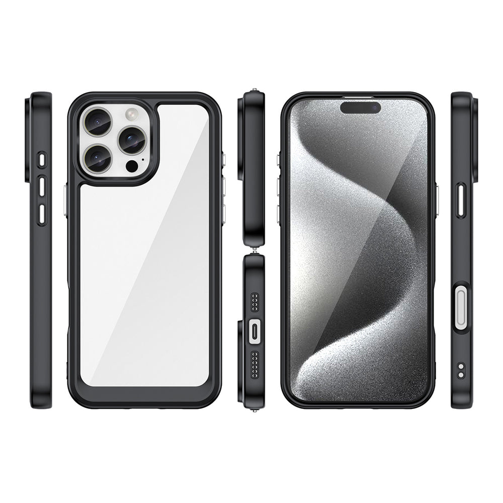 Outer Space Case med gelramme til iPhone 16 Pro Max - sort