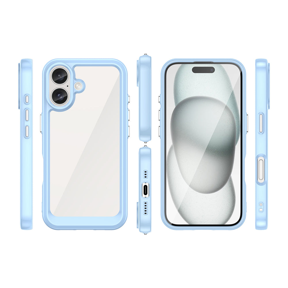 Outer Space Case med gelramme til iPhone 16 Plus - Blå