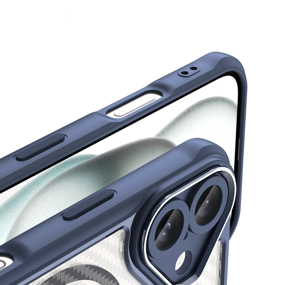 Ledende serie MagSafe Silicone Case til iPhone 16 Plus - Blå