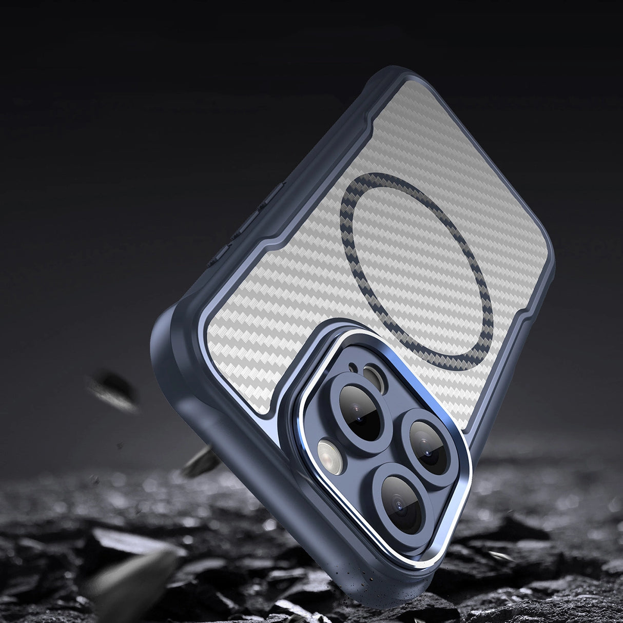 Ledende serie MagSafe Silicone Case til iPhone 16 Pro - Blå