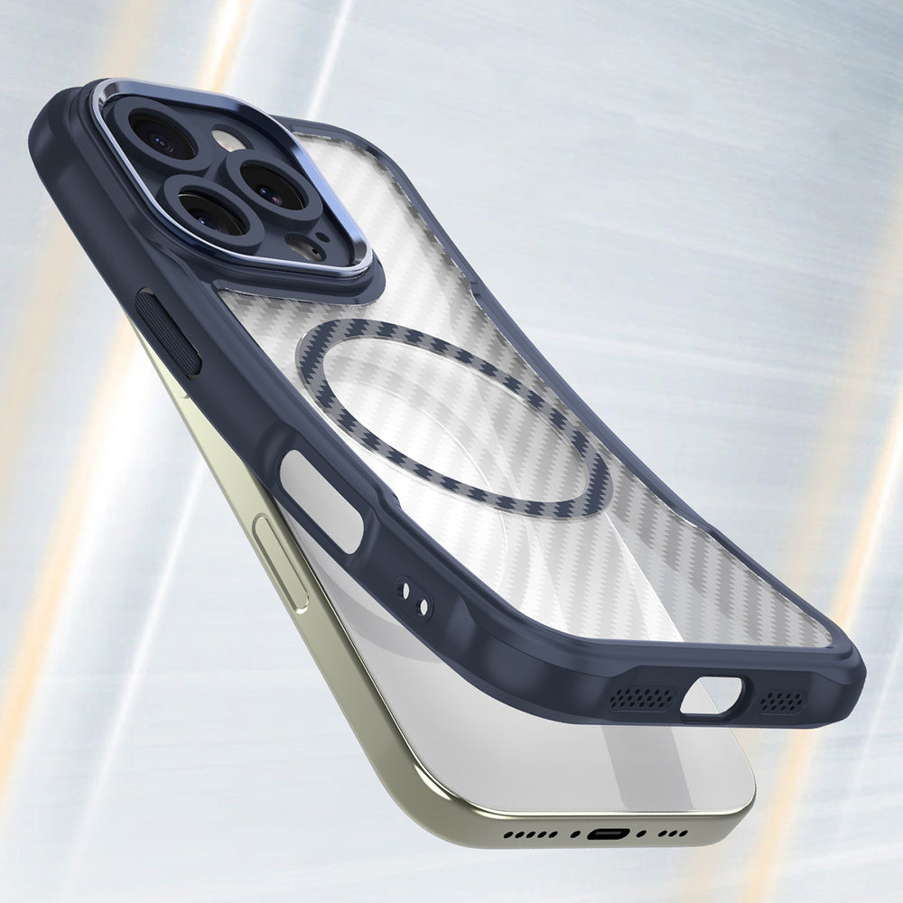 Ledende serie MagSafe Silicone Case til iPhone 16 Pro Max - Blå
